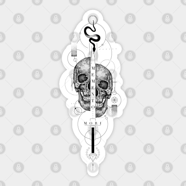 Memento Mori Sticker by P7 illustrations 